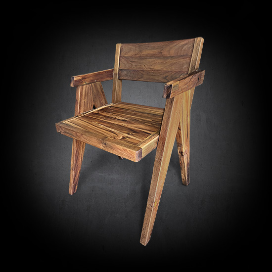 Cooper Arm Dining Chair - Handcrafted Reclaimed Teak Wood