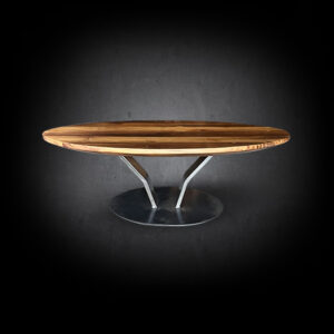 Iron V Surfboard Cocktail Table - Handcrafted by Teak Me Home - Berkeley, CA