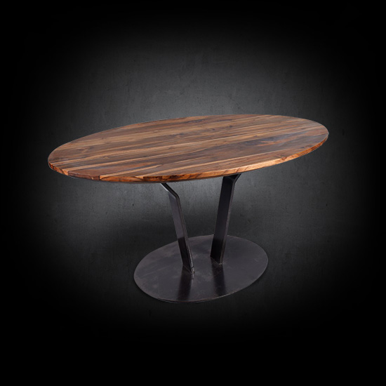 The Iron V Surfboard Dining Table - Handcrafted by Teak Me Home - Berkeley, CA
